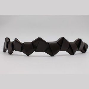 $590 Salvatore Ferragamo CACAO BROWN BRAIDED Leather Belt Size 75, 80